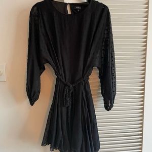 Black Vici Dolls Dress with Rope Tie